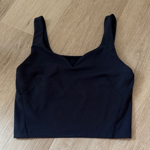 Navy Blue Lulu Crop with Built in Bra - Picture 1 of 3